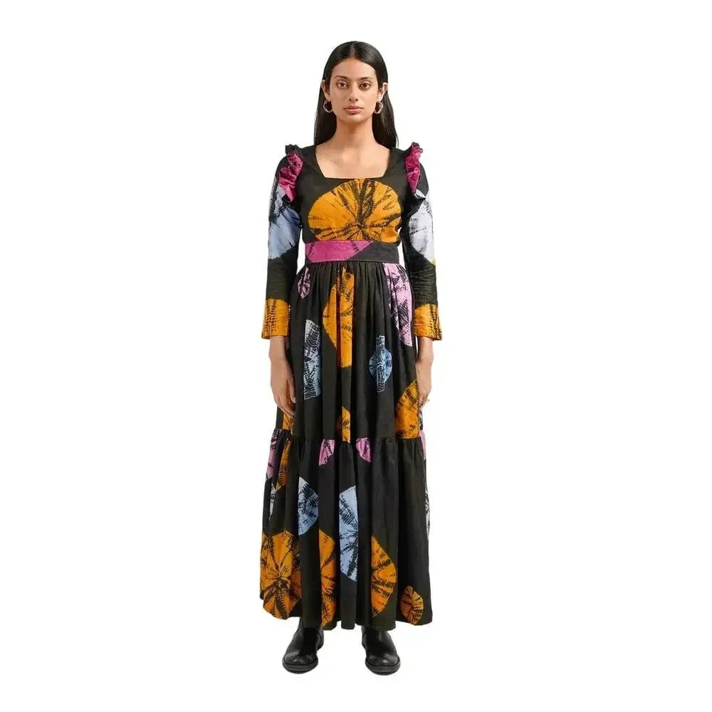 BUSAYO‎ Dola Autumn Dress Vibrant Floral Print Soft Relaxed Comfort SZ XXS New!